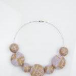 Mssa - Knit Fabric Covered Necklace