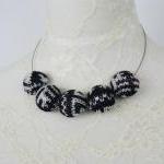 Mssa - Knitted Fabric Covered Necklace