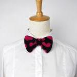 Knitted Bow Tie In Heart Pattern