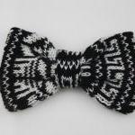 Knitted Bow Tie In Snowflake Pattern