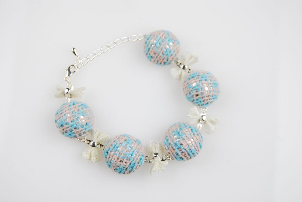 Knit Fabric Covered Bracelet